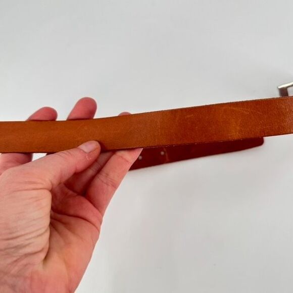 Vintage Banana Republic Women's Genuine Leather Buckle Waist Belt Brown Medium - Picture 11 of 14
